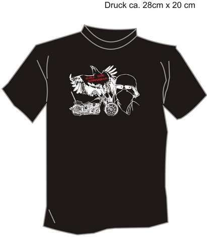 T-Shirt Biker Rocker Motorrad fahrer mit Aufdruck Stolz und unbeugsam